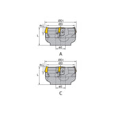 Face milling FME03 Kr: 75° FME03-080/100/125/160/200/250-A27/B32/C60/D60-SP12-04/06/08/10/12/16 - Makotools Industrial Supply Tools for Metal Cutting